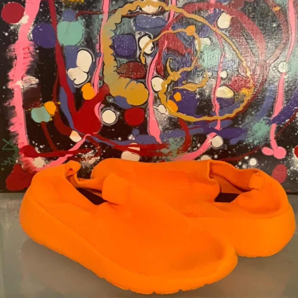 Vibrant Orange Athletic Shoes for Active Adventures